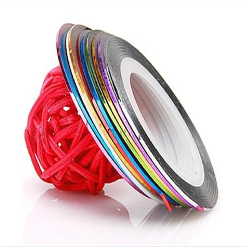 10 шт./упак. золотые Серебристые наклейки для ногтей круглая роспись украшения DIY