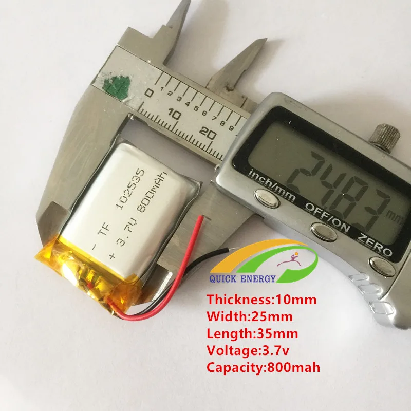 thium polymer battery 102535GPS Navigator MP3 / MP4 speaker Bluetooth cell tachograph | Электроника