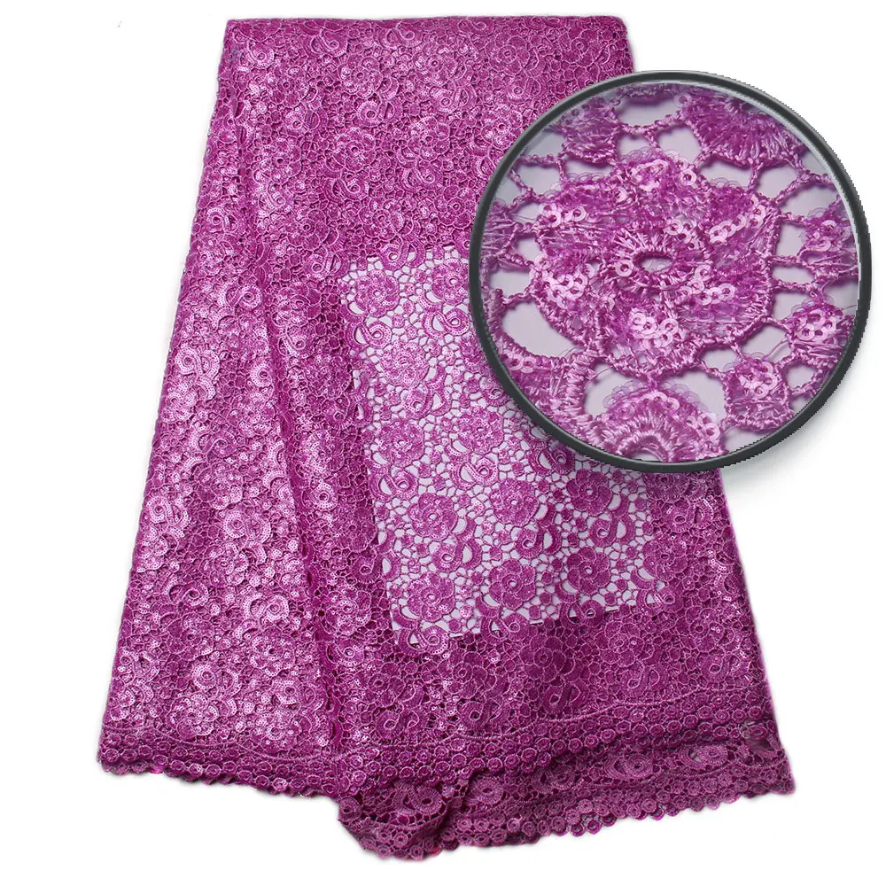 5yard/lot Белый Кружево Ткань французский Sequines Hollow текстура Костюмы для модных