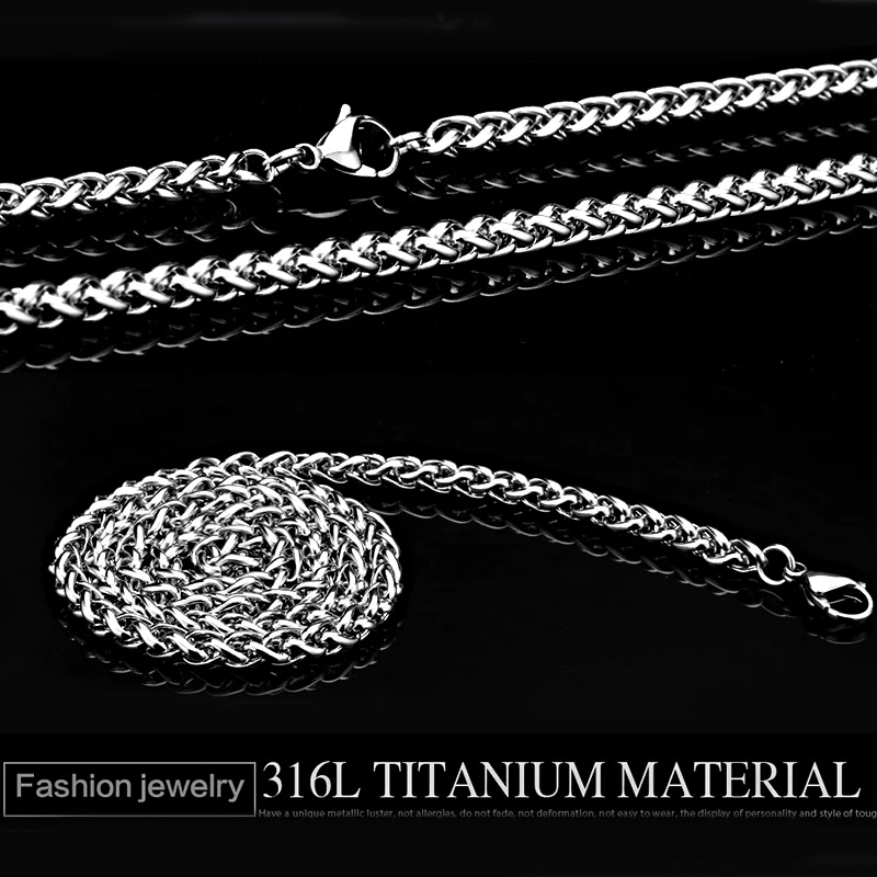 2018 Trendy Keel Link Chain Necklace For Men Women Titanium Stainless Steel Jewelry 3mm 4mm 5mm Width VN050 | Украшения и