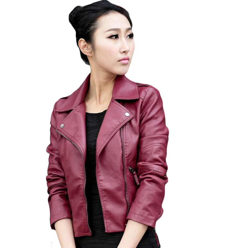 Новинка весна осень 2018 Женская куртка модная тонкая Плюс Размер искусственная