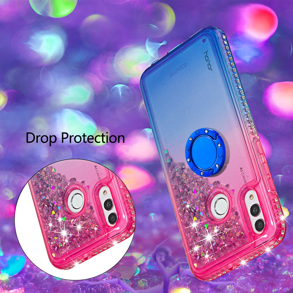 Чехол для телефона с зыбучим песком Huawei Honor 10 Lite задняя крышка из ТПУ P smart чехол 6 21