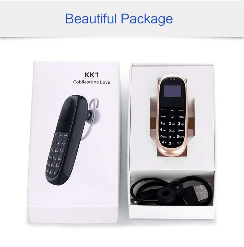 Мини bluetooth наушники телефон KK1 0 66 дюймов маленький экран сотовый Анти Потеря