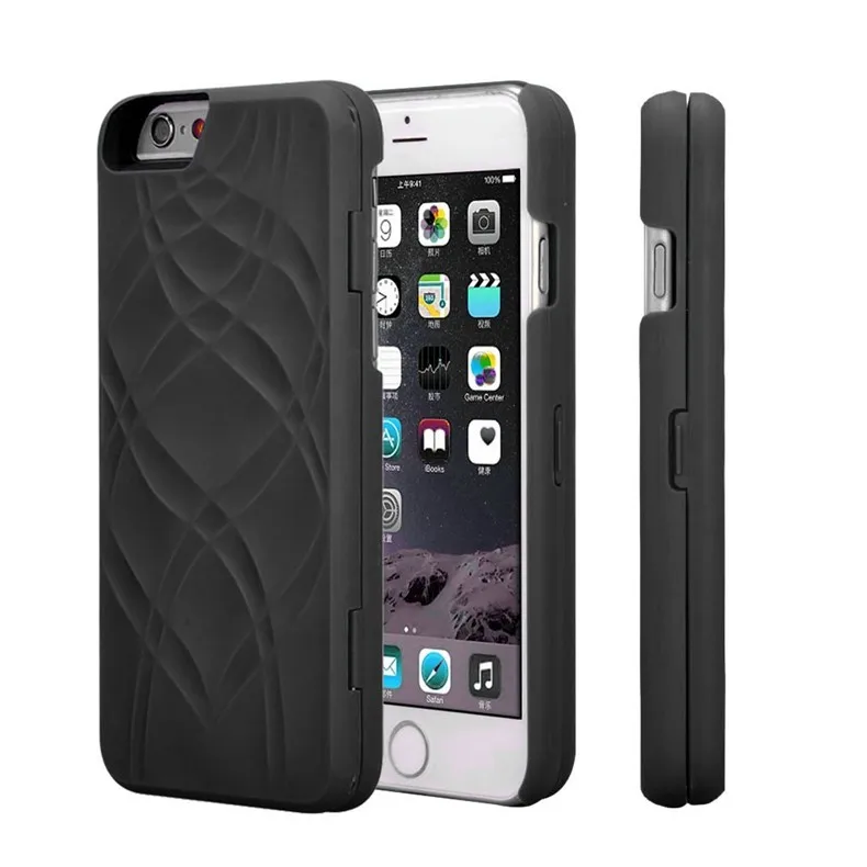 Мода леди Макияж Зеркало чехол для iPhone 6 6 S 4,7/плюс 5,5 Флип-кейс из искусственной кожи с отделением для карт+ Жесткая задняя панель из поликарбоната двойной Слои