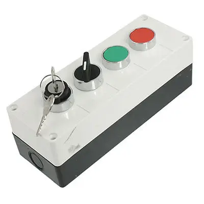

AC 400V 10A Зеленый Красный Мгновенный кнопочный переключатель управления станция коробка