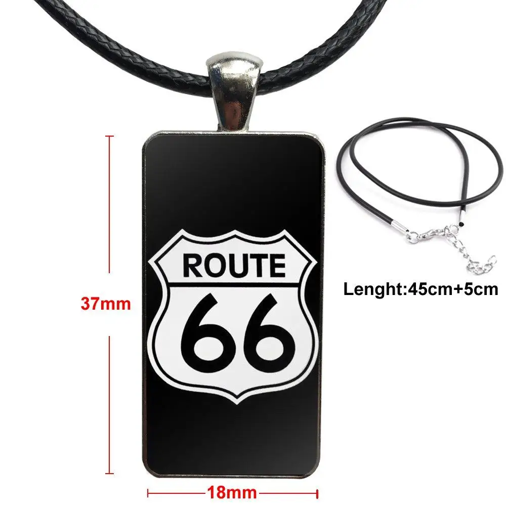 Для девушек Route 66 модное стекло кабошон ожерелье женское из нержавеющей стали
