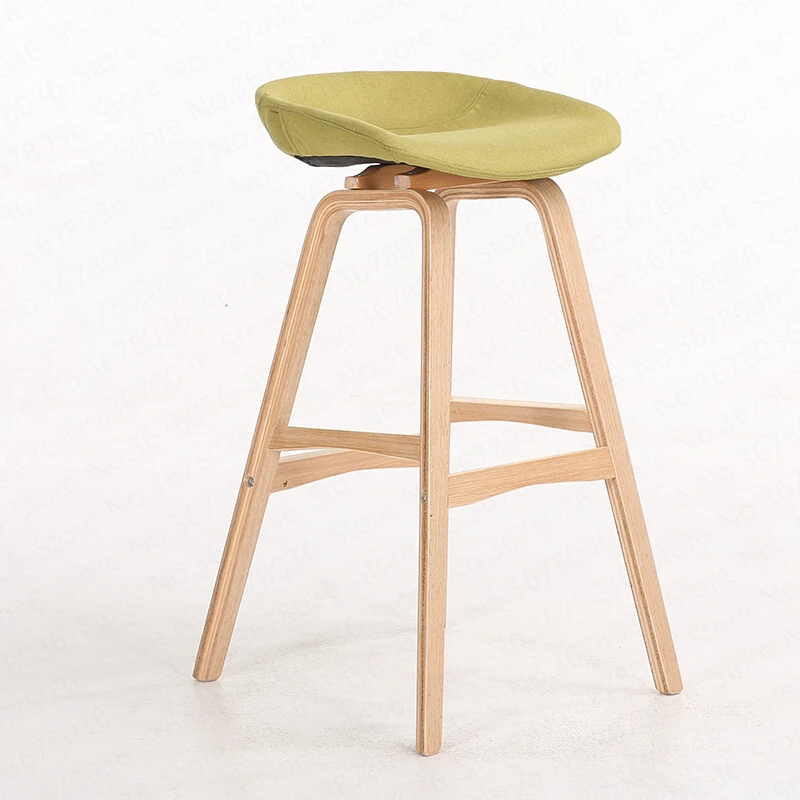 

European Creative Bar Chair Modern Minimalist Lift Bar Solid Wood Front Desk Chair Home Bar Stool Fashion High Stool