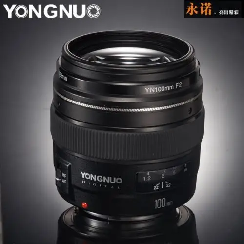 Телеобъектив YONGNUO YN 100 мм F2 средний объектив с основной диафрагмой и автофокусом