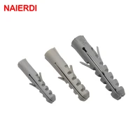 naierdi 50pcs 5 8mm screws m5 m8 rubber expansion pipe flat round head self tapping screw nylon tube wall wood hardware tool