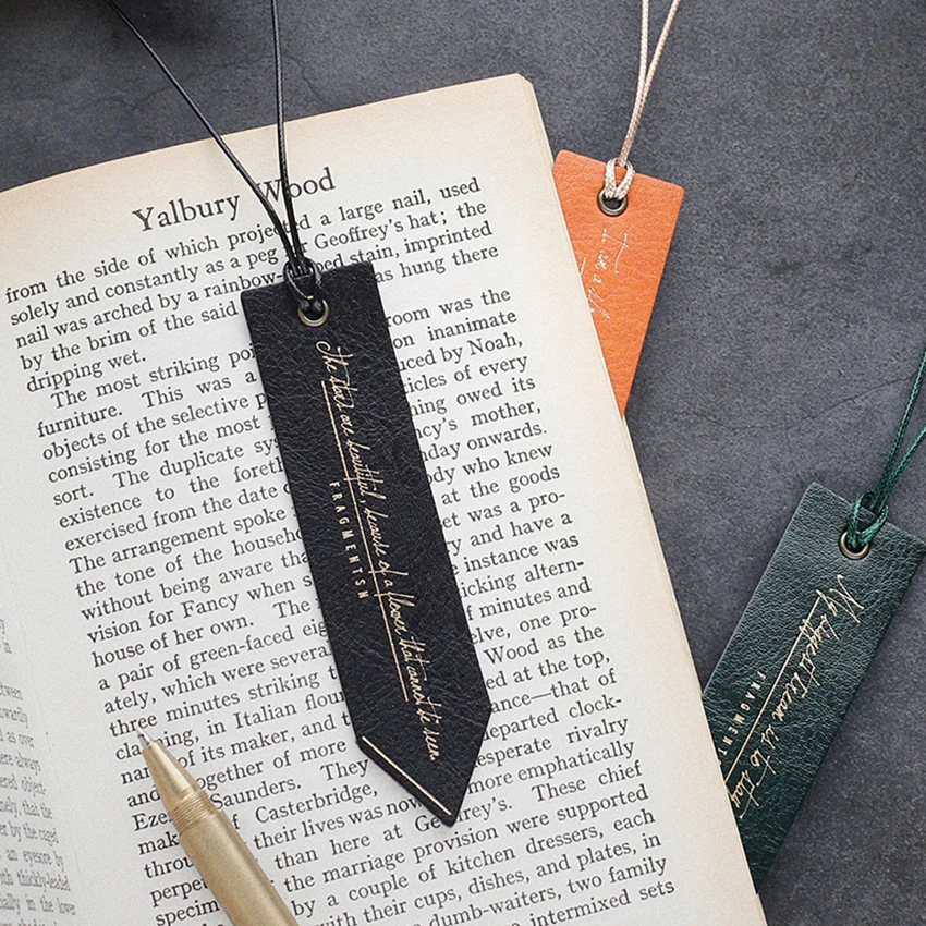 1 шт. Винтаж кожаный Закладка для книги простой горячего тиснения закладки