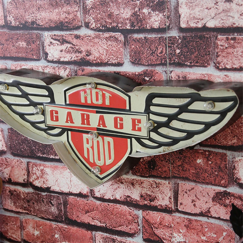 The Wings винтажный домашний декор горячий гаражный неоновый настенный светильник