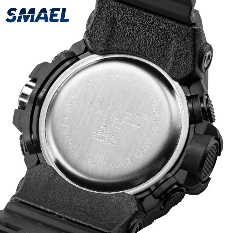 Часы наручные SMAEL Мужские кварцевые брендовые Роскошные водонепроницаемые