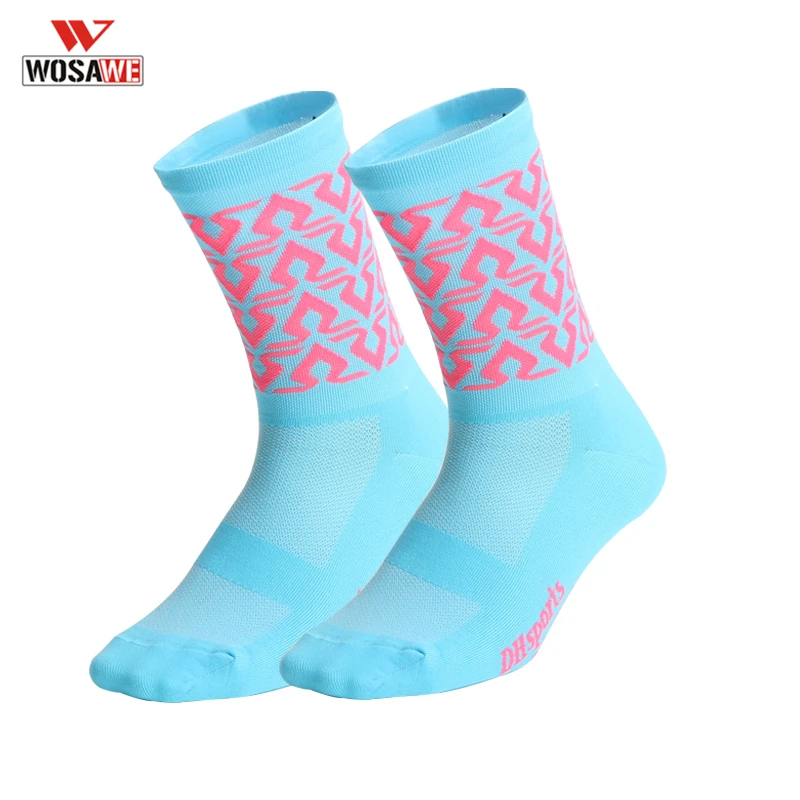 WOSAWE носки для велоспорта хлопковые ультратонкие спортивные с цветочным принтом