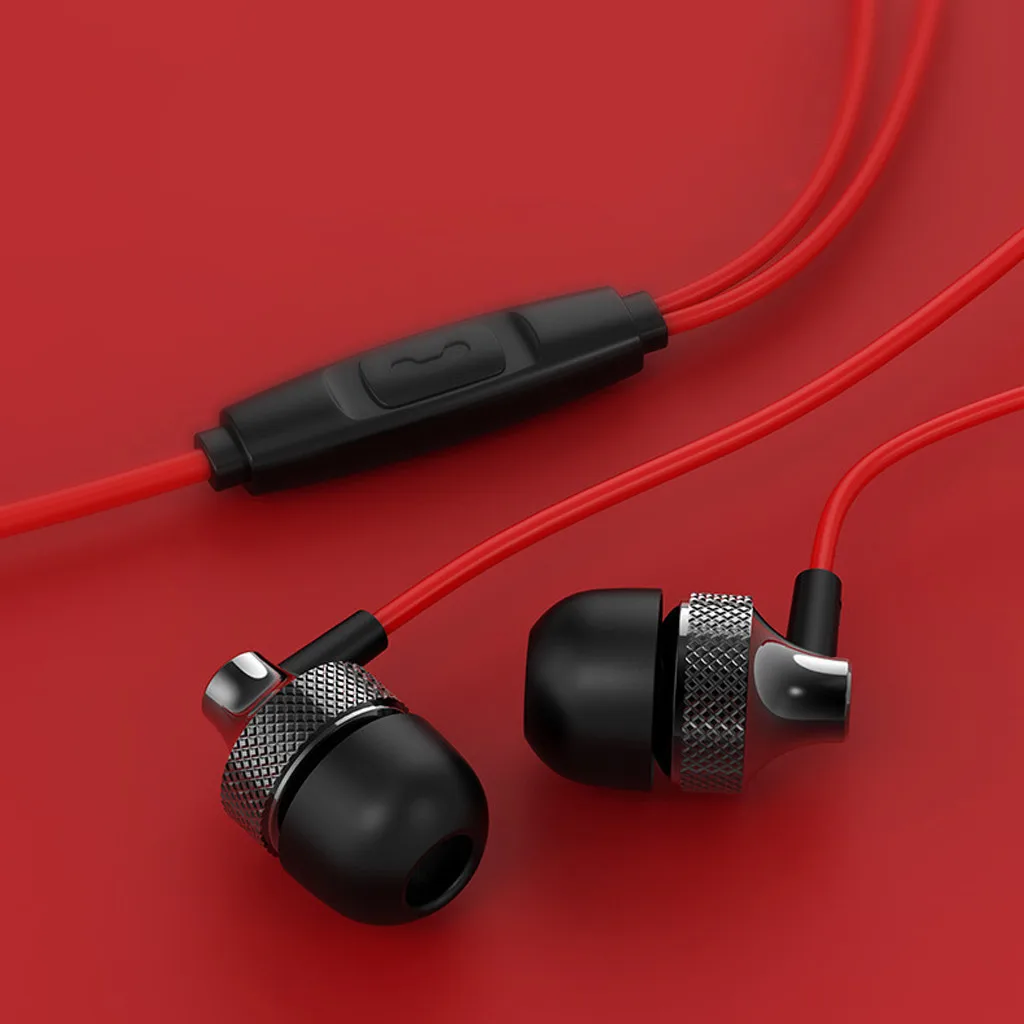 OMESHIN Ear-in Ultra-bass Metal Earplug Earphone Microphone 3.5 Mm 2019 Fashion Single Sports | Электроника