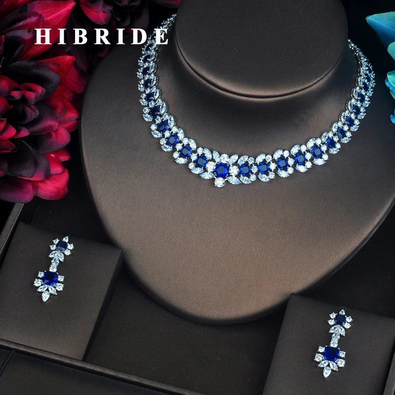 Роскошный венок HIBRIDE инкрустированный синим фианитом блестящие Женские