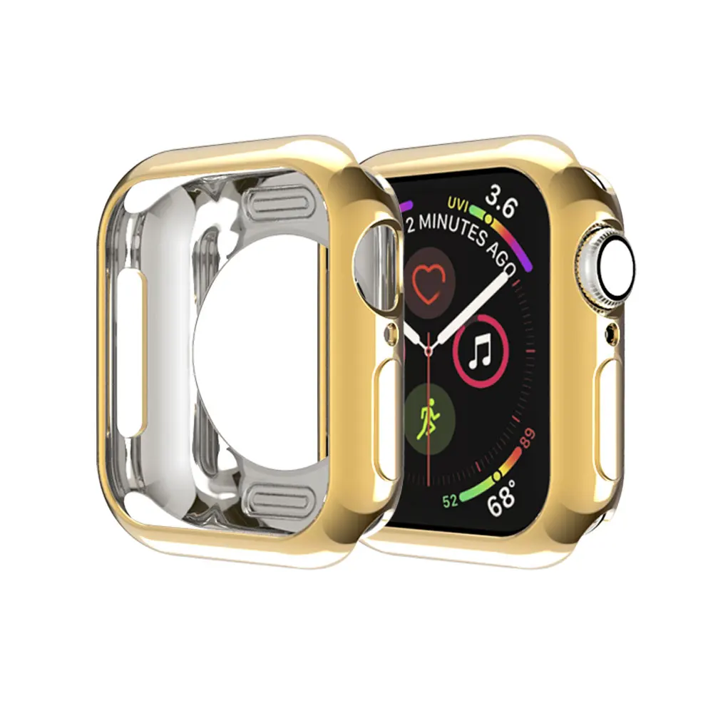 Мягкий чехол из ТПУ для Apple Watch 40 мм 44 38/42 тонкий гибкий защитный бампер iWatch Series