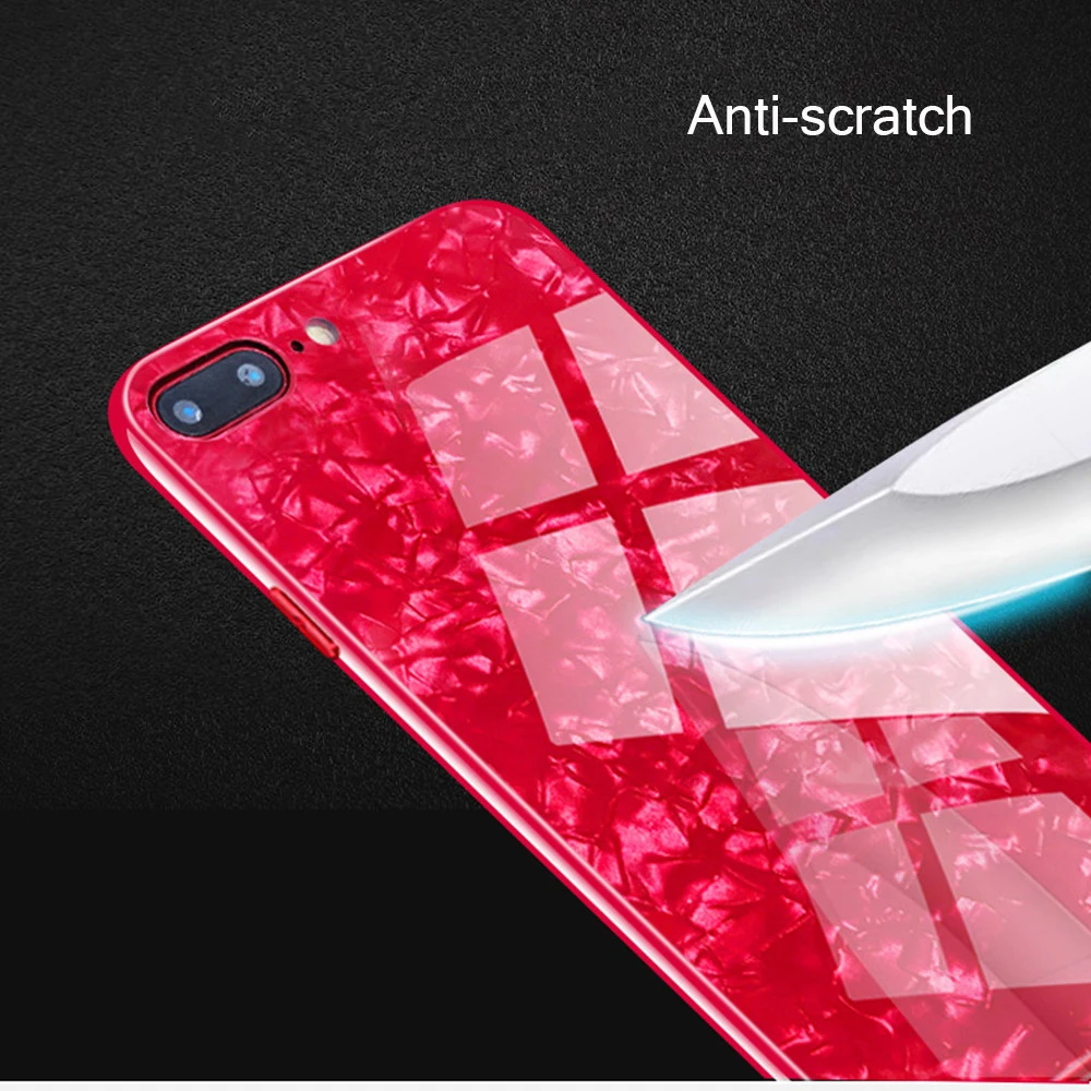 Роскошный мягкий край закаленное Стекло чехол для Apple iPhone X 7 8 Plus 6 S плюс крышка