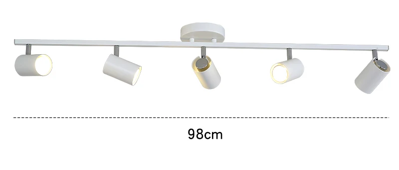 White 5 lamp Новая мода художественная трубчатая потолочная лампа регулируемый угол GU10 прожекторы фоновое освещение светильник точечное освещение лампа - Цвет корпуса: White 5 lamp