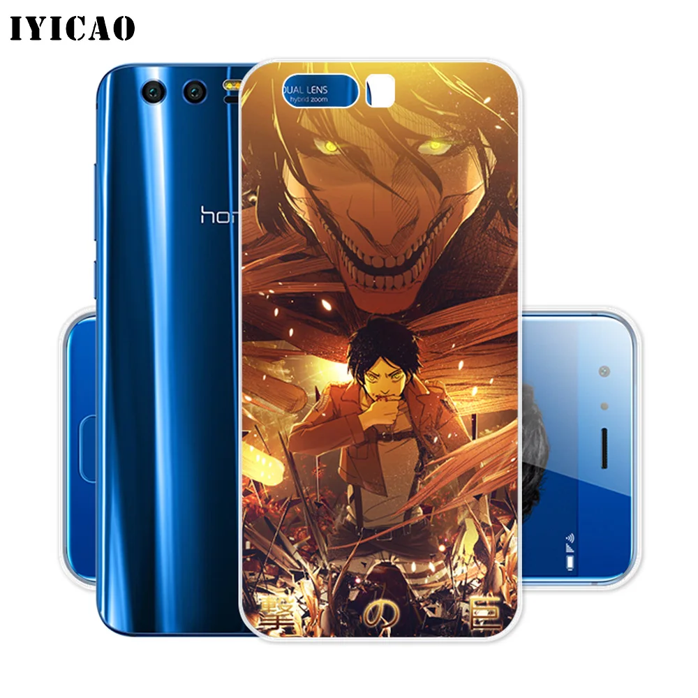 Мягкий силиконовый чехол IYICAO Eren Jaeger для Huawei Y9 Y7 Y6 Prime 2018 Honor 8C 8X 8 9 10 Lite 7X 7C 6A 7A