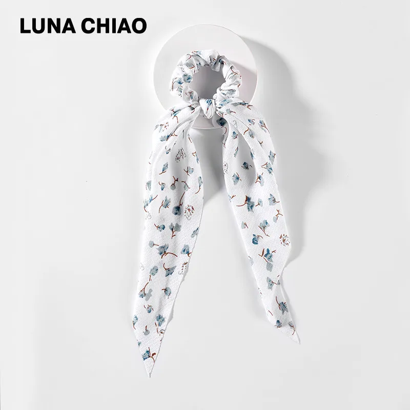 Женские тканевые банданы для хвоста LUNA CHIAO модные аксессуары волос с цветочным