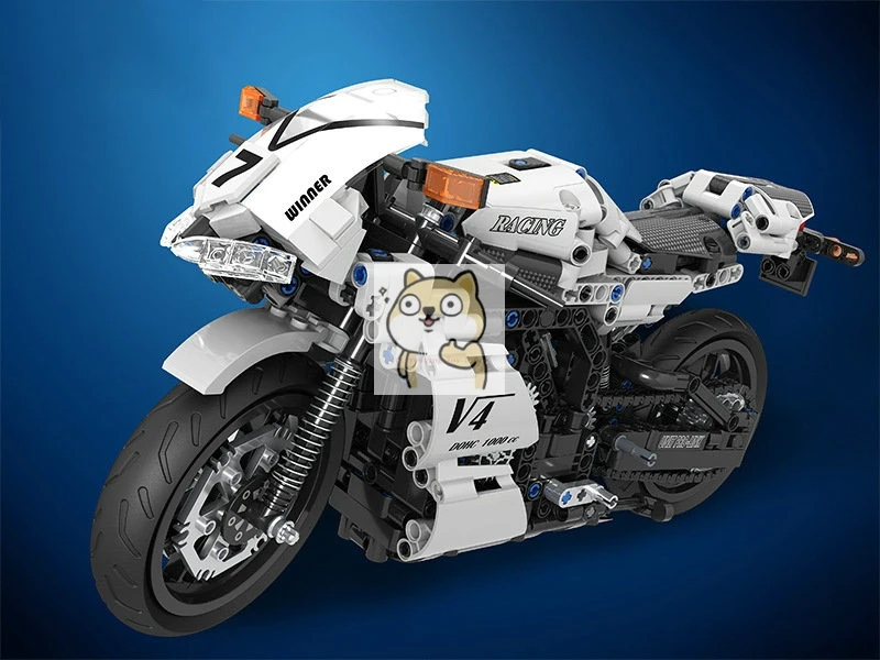 7047 716pcs A series White Racing motorcycle Building Blocks DIY Bricks Toys for children Great Gifts | Игрушки и хобби
