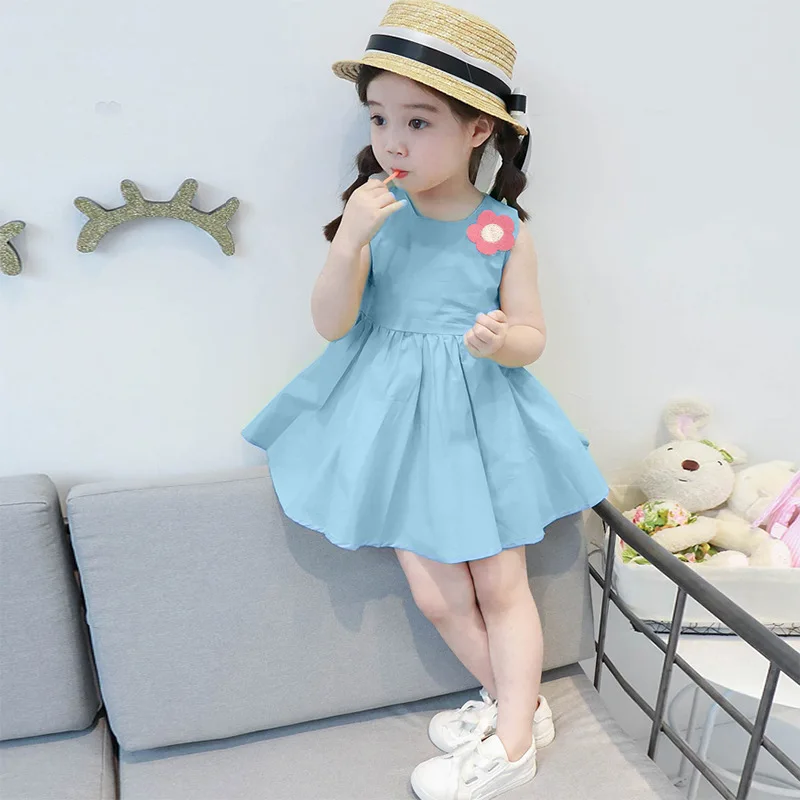 Летние платья для маленьких девочек малыш милый Хлопковое платье принцессы