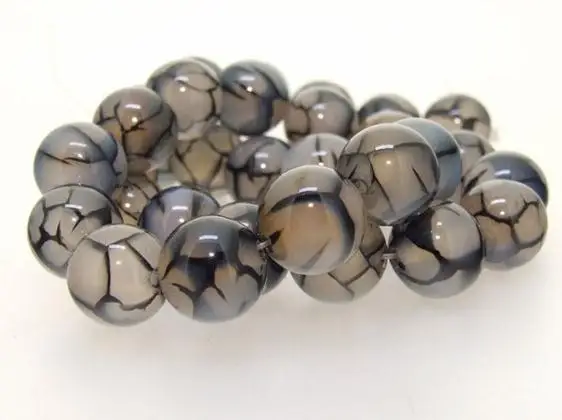 

Unique Pearls jewellery Store Dragon Agate Round 12mm Gemstone Beads one Full Strand 15'' LC3-317