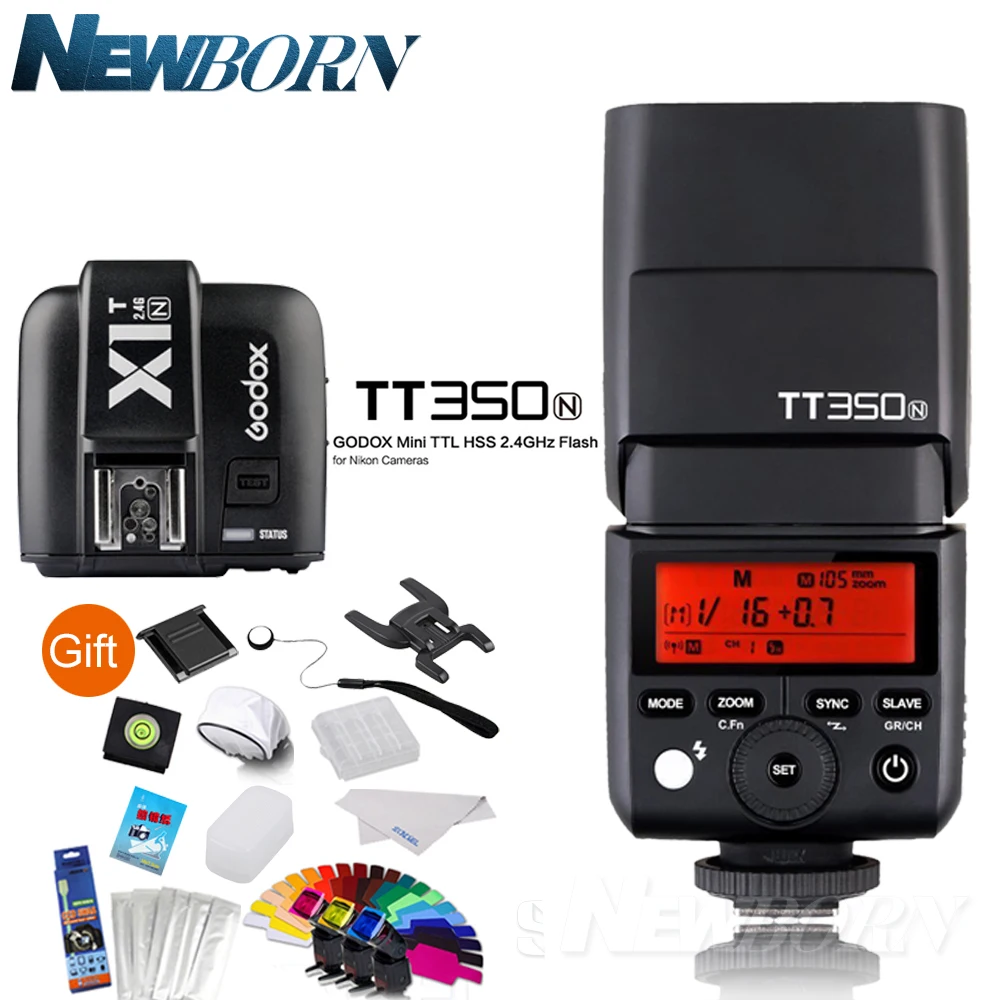 Вспышка для камеры Godox TT350N 2 4G HSS 1/8000s i TTL GN36 Speedlite + фотопередатчик Nikon DSLR D5200 D5100 D5000