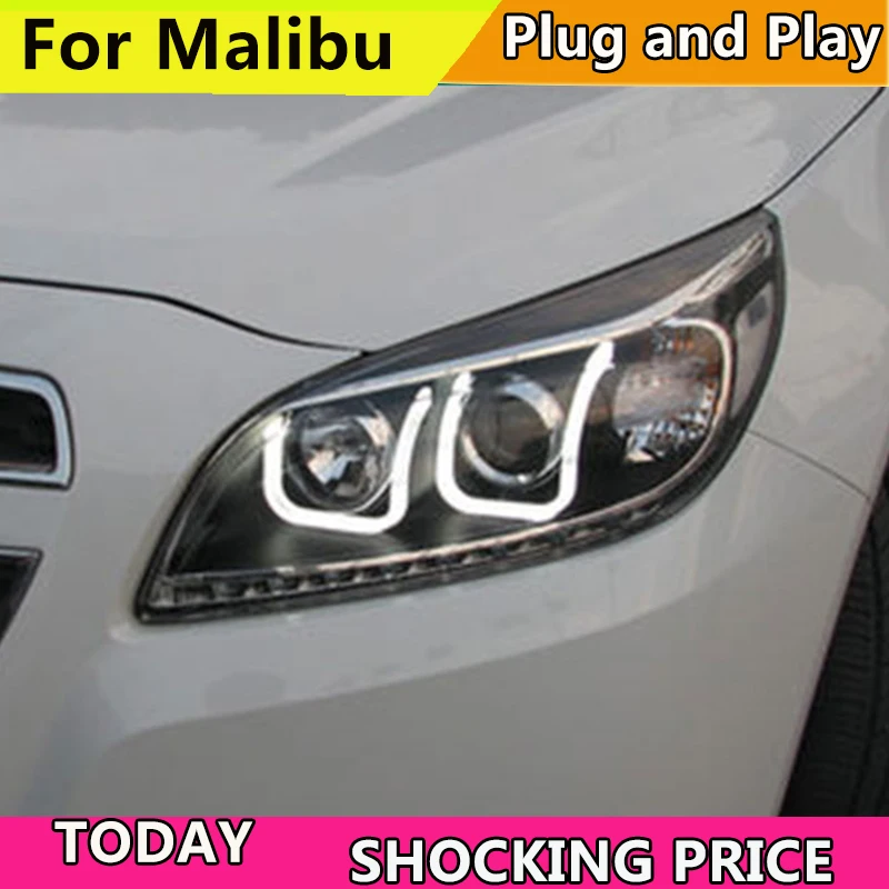 Автомобильная фара doxa 2011 2014 года для Chevrolet Malibu светодиодные фары DRL ходовые огни