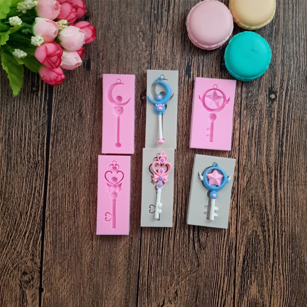 Новые мультфильм Волшебная палочка Смола силиконовые формы прозрачный Луна