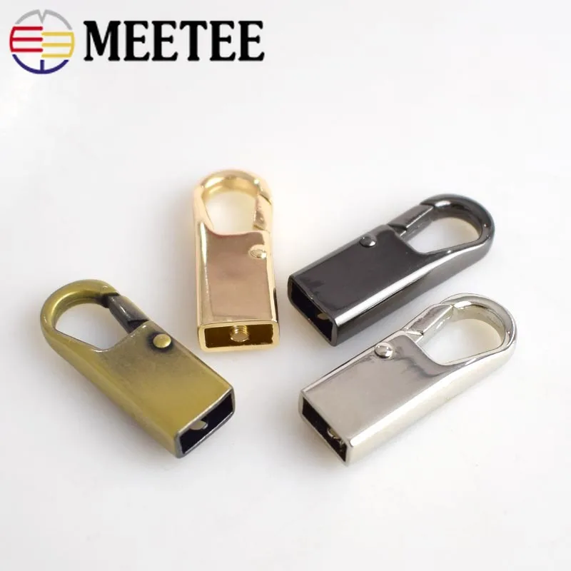 MEETEE 10/20 штук сумка сторона пряжки с зажимом металлические ручки для Сумки сумка Аксессуары для ванной комнаты молния Застежка собака аппаратные средства "сделай сам" украшения ZK561