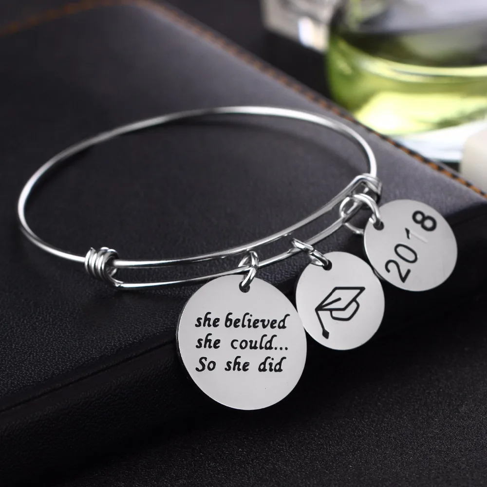 Вдохновляющие Jewelry Нержавеющая сталь мам пап учителей браслеты Семья любовь бабушка мама папа Браслеты Выпускной подарки