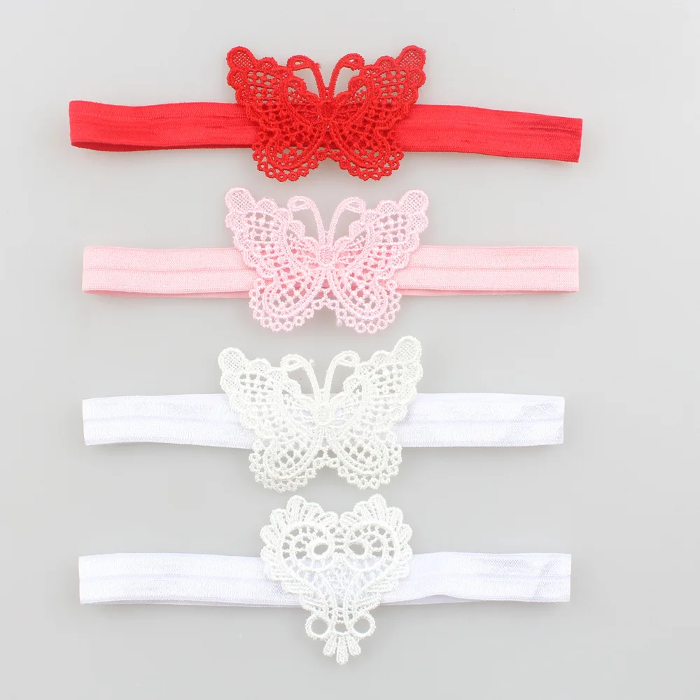 

60pc/lot Girls Cute Butterfly Bow Headband,Newborn Lace Hair Bow Headband Kids Flower Headband Hair Accessories