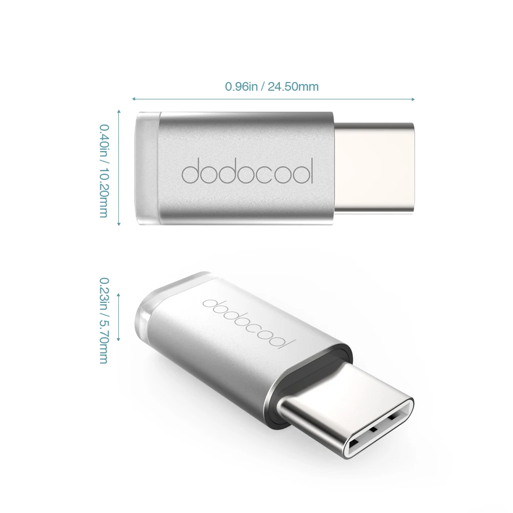 Адаптер dodocool USB 3 1 Type C папа Micro мама для Xiaomi mi5 4C 4S redmi pro OnePlus 2 Nexus 5X zuk