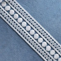 5yard 6cm lace fabric ribbon garment accessories weddding decoration for home new bilateral white elastic water soluble laces