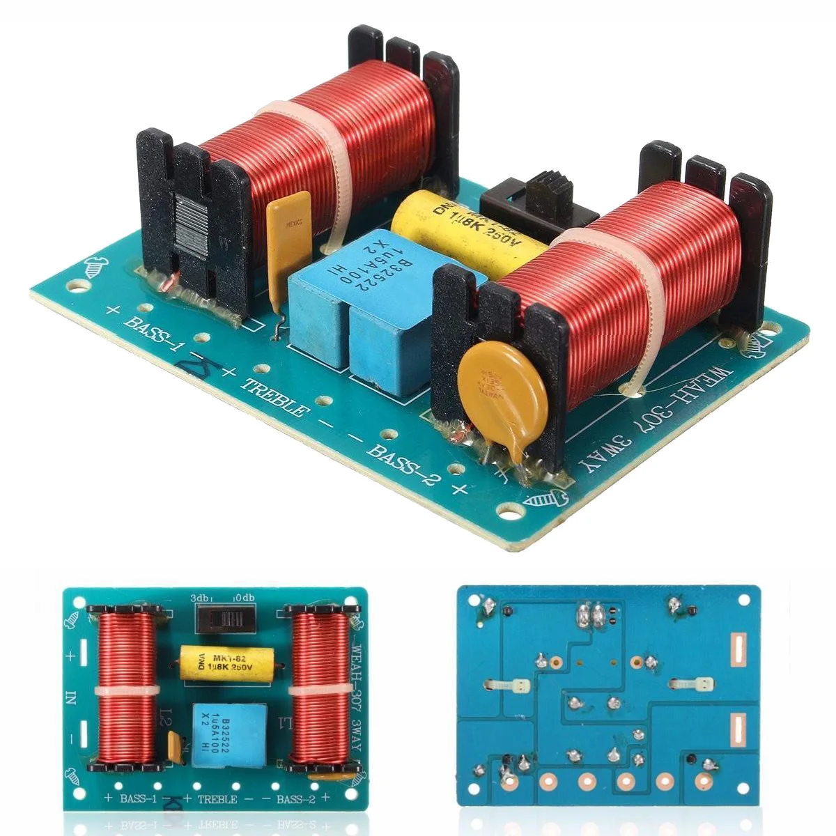 ВЧ бас 3 полосная частота динамик с делителем частоты аудио кроссовер фильтры