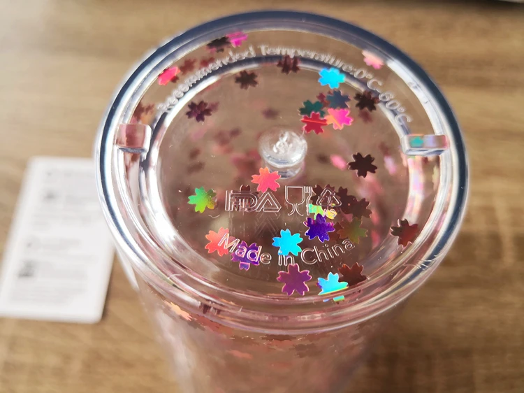 Новая креативная пластиковая BPA Хрустальная бутылка для воды флэш кошачьими ушками двухслойная Питьевая Бутылка Чашка для воды подарок детская посуда для напитков