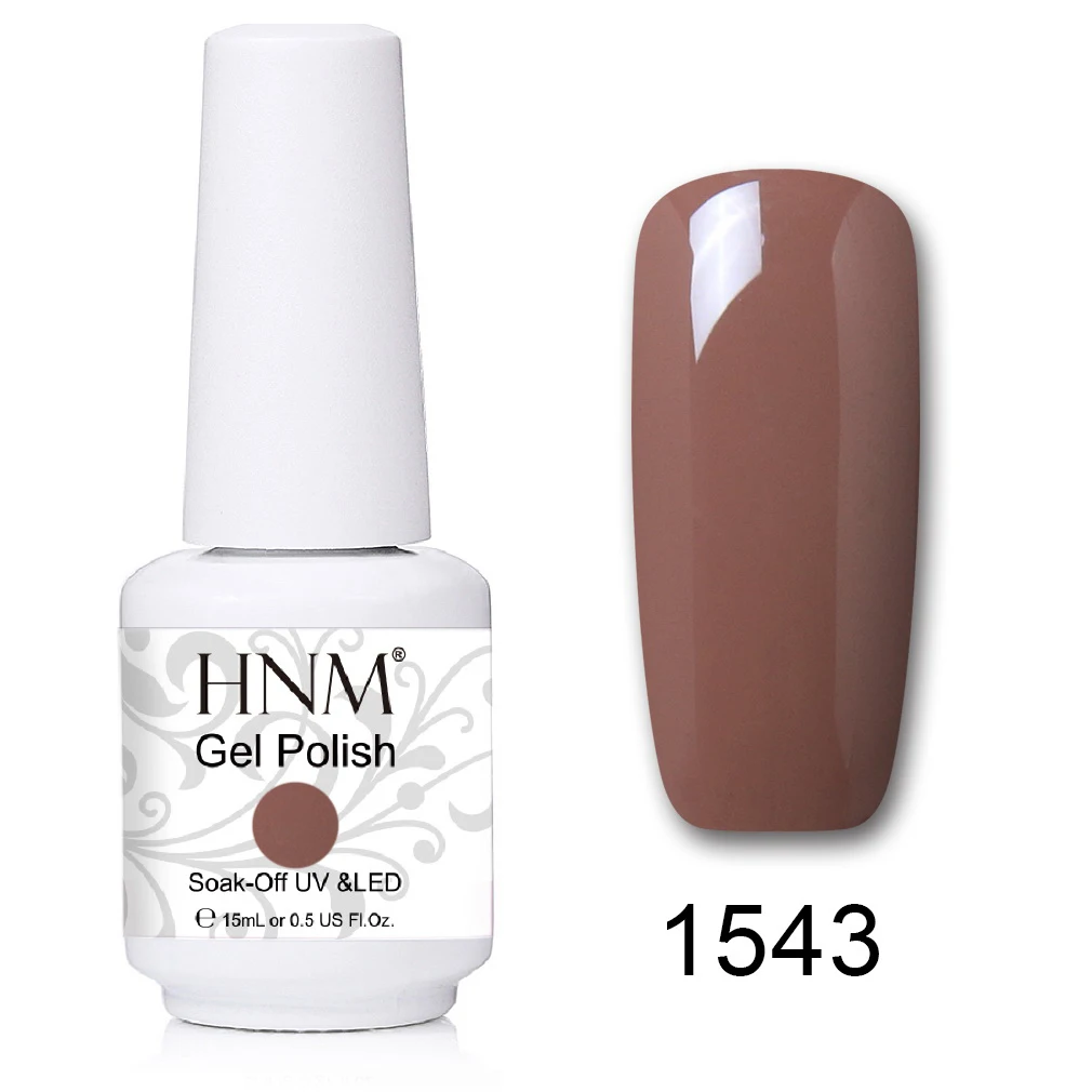 1543 HNM 241 Colors 15ml Pure Glitter UV Gel Nail Polish Soak Off Primer LED Lamp GelLak Hybrid Varnish For Nails Art Enamel Lacquer - Цвет: 1543