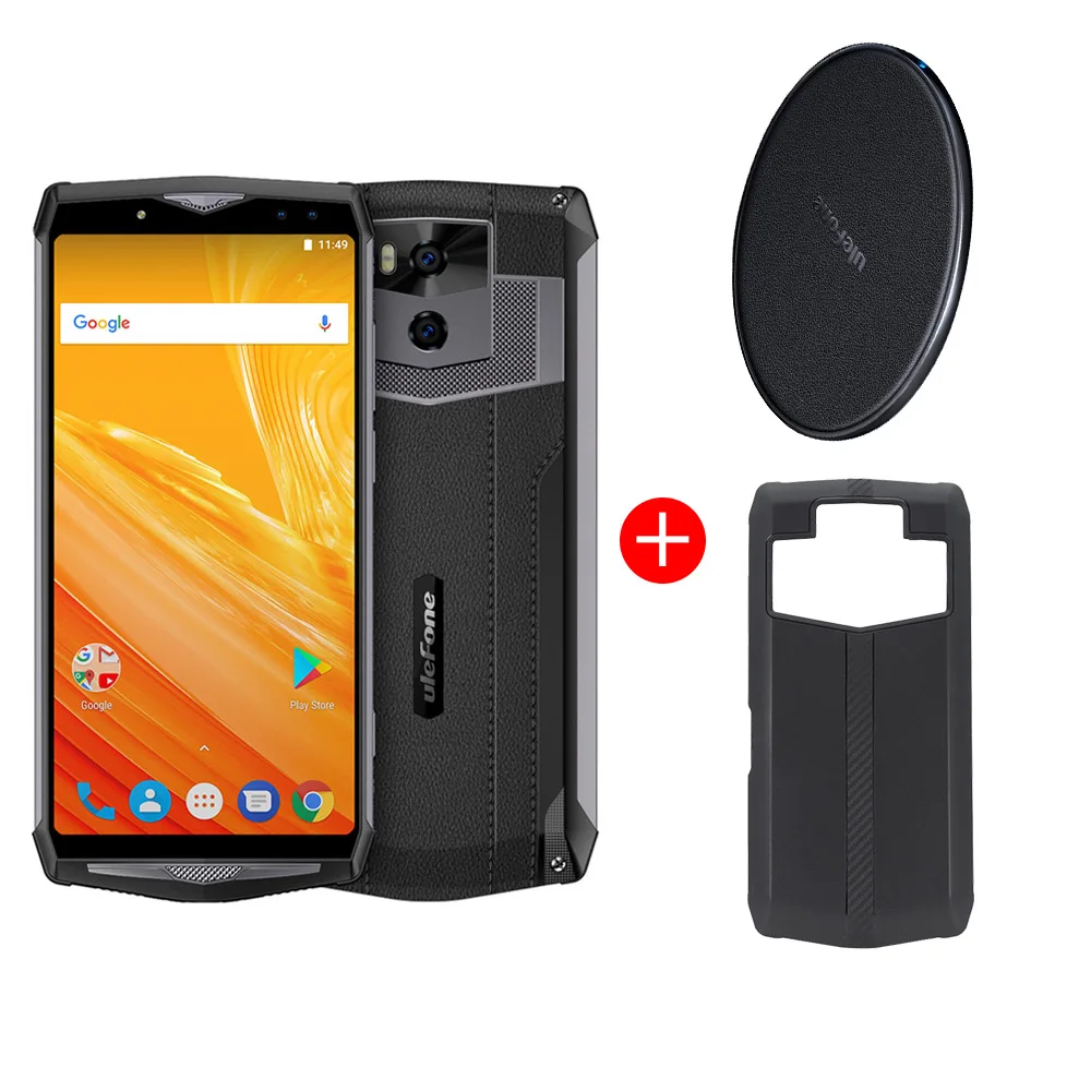 Мобильный телефон Ulefone power 5, 13000 мАч, Android 8,1, 6,0 дюймов, FHD, MTK6763, Восьмиядерный, 6 ГБ+ 64 ГБ, 21 МП, функция распознавания лица, Беспроводная зарядка, 4G, смартфон - Цвет: Add UF002 and Case