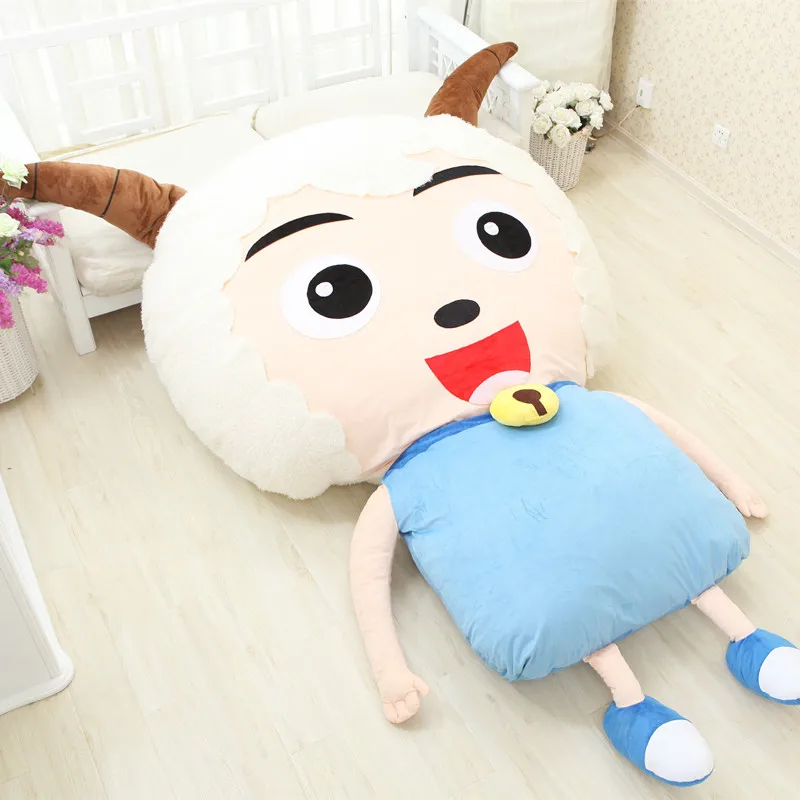 Dorimytrader Kawaii мультяшный овечий плюшевый погремушка аниме персонаж спальный мешок