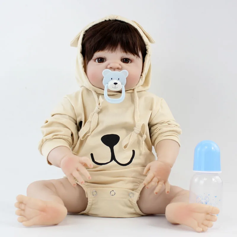 BZDOLL 22 дюйма силиконовая кукла для новорожденных игрушка Реалистичная
