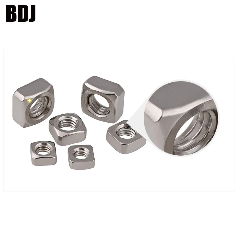 DIN557 GB39 M3 M4 M5 M6 M8 304 квадратные гайки из нержавеющей стали DIN562 3*5 4*2 4 4*6 9*3 5*8*3 8 6*10*4 8*13*6