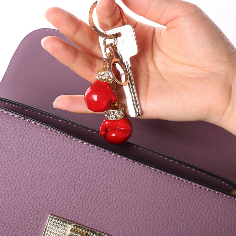 Брелок брелок на рюкзак Новые боксерские перчатки брелки мужские твердые сплавы