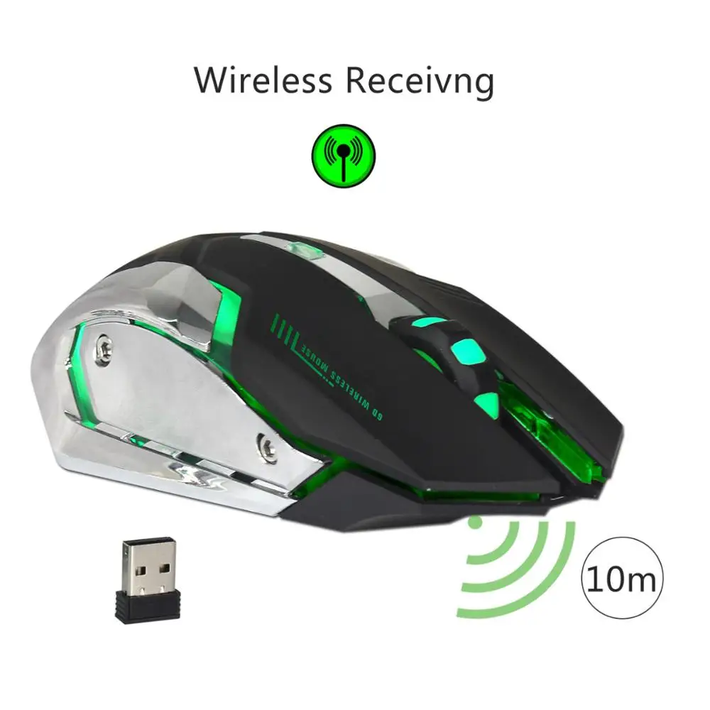 DASENLON STORE Zerodate игровая мышь 2 4 ГГц Беспроводная со встроенным аккумулятором 600 мАч |