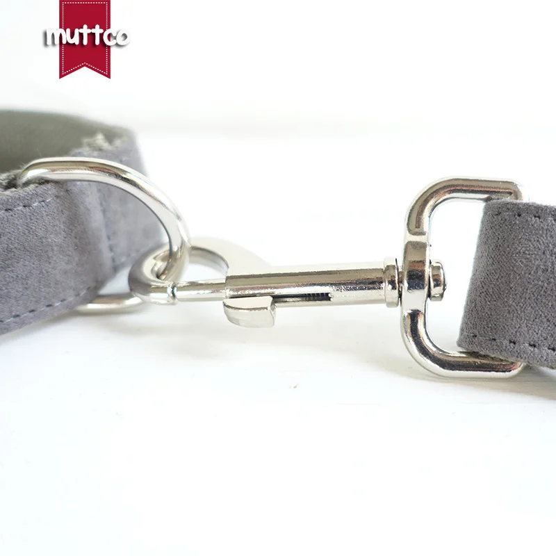 MUTTCO розничная продажа самодельный дизайнерский поводок ручной работы темно