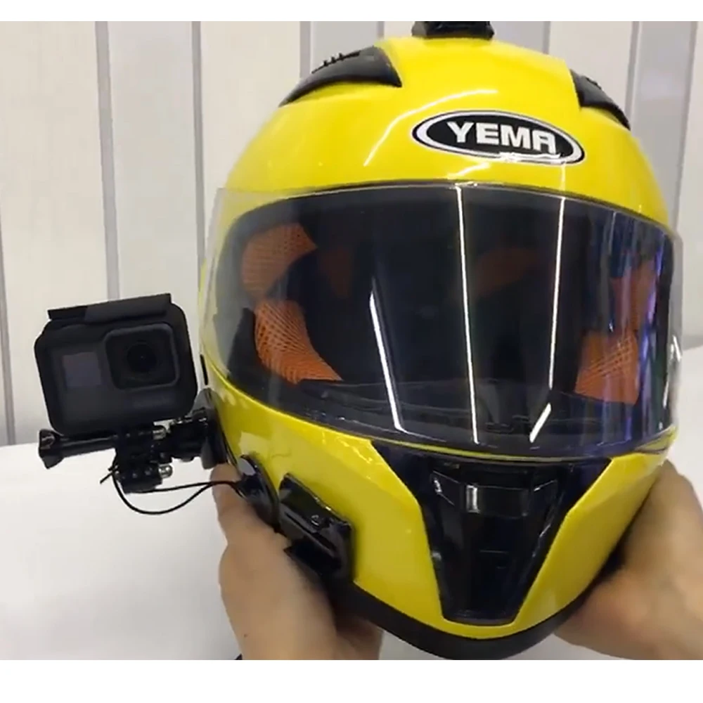 TUYU Gopro аксессуары 4 способа поворотный кронштейн крепление шлем подбородок кронштейн Hero 4 5 6 просо YI 4K SJCAM SJ4000 eken H9 H9R