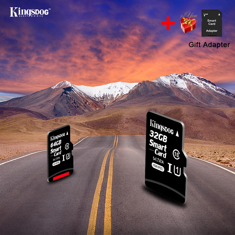 KINGSDOG высокая скорость класс 10 micro sd карта 128 Гб памяти 64 ГБ 32 мини флэш 256 с