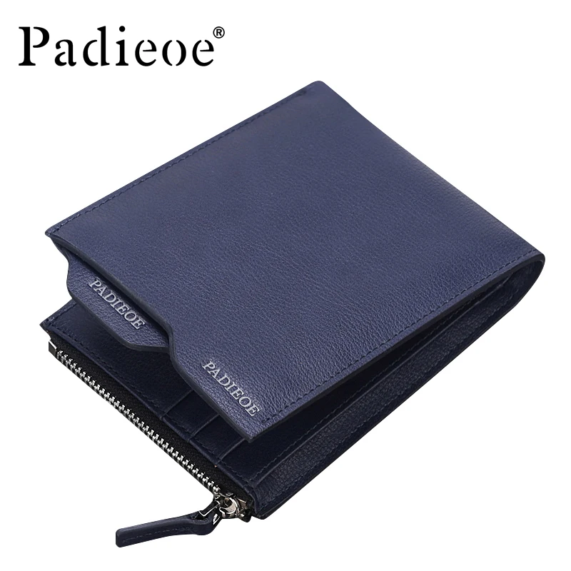 Padieoe известный бренд кожаные мужские кошельки на каждый день маленький кошелек