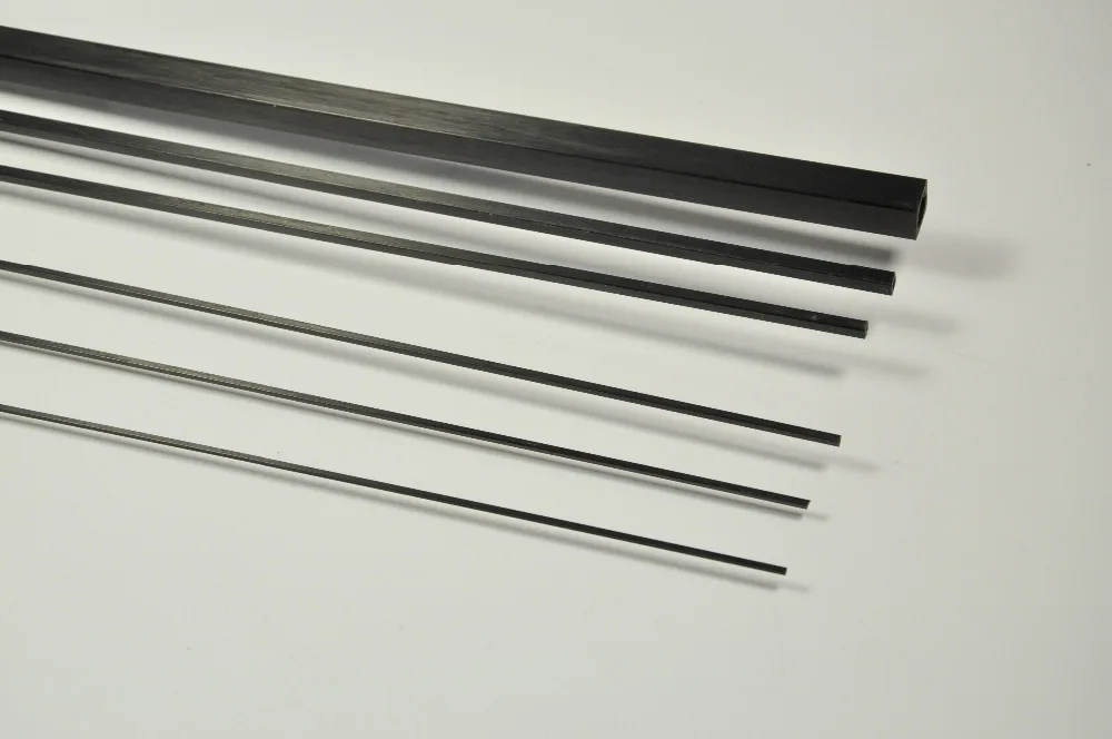 5 шт. квадратной трубки из углеродного волокна 4x2 5x500 мм|carbon fiber tube|carbon square tubecarbon tube |