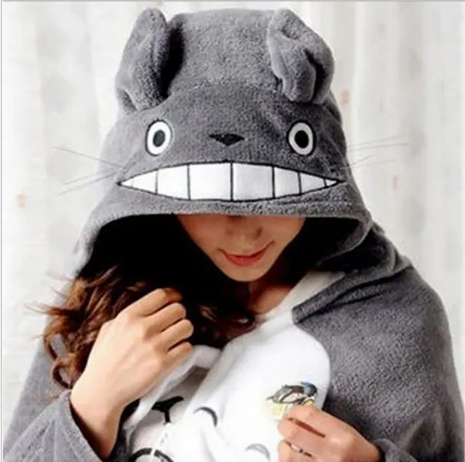 Новое поступление красивая мягкая плюшевая накидка Totoro с рисунком кота